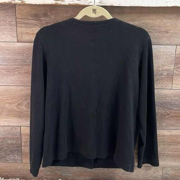 CORAL BAY Women’s Button Up Christmas Holiday Applique Bling Sweater Size Large - Picture 6 of 8